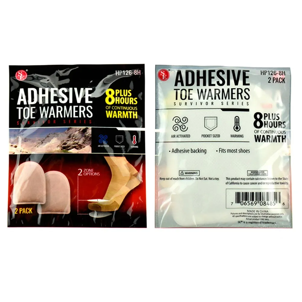 12 Pairs Adhesive Toe Warmers Feet Pads Air Activated Heat up to 8 Hours EXPIRED