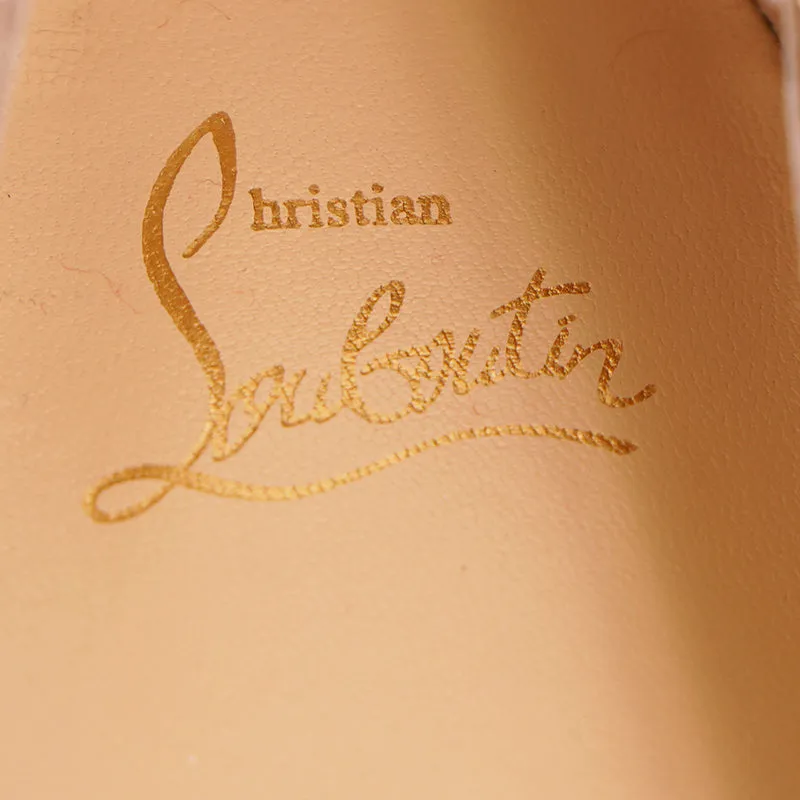 37 NEW $695 CHRISTIAN LOUBOUTIN ALIOCHETTE Gold GLITTER SPIKE ESPADRILLES FLATS