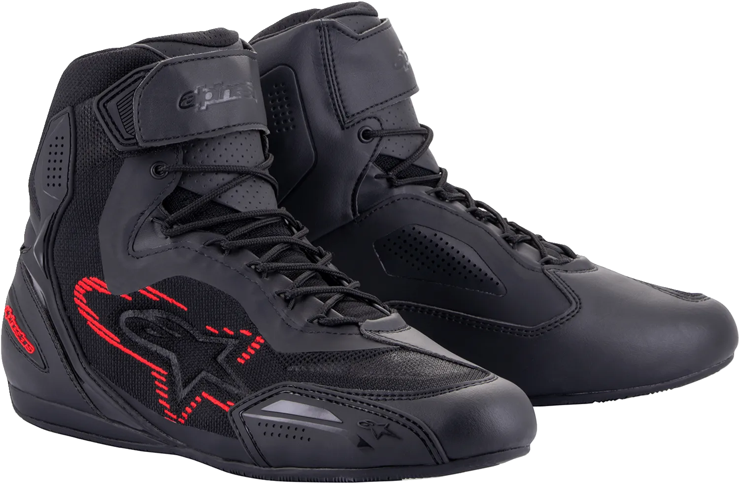 ALPINESTARS Faster-3 Rideknit Riding Shoes - Black/Gray/Red - US 8.5 2510319-1993-85