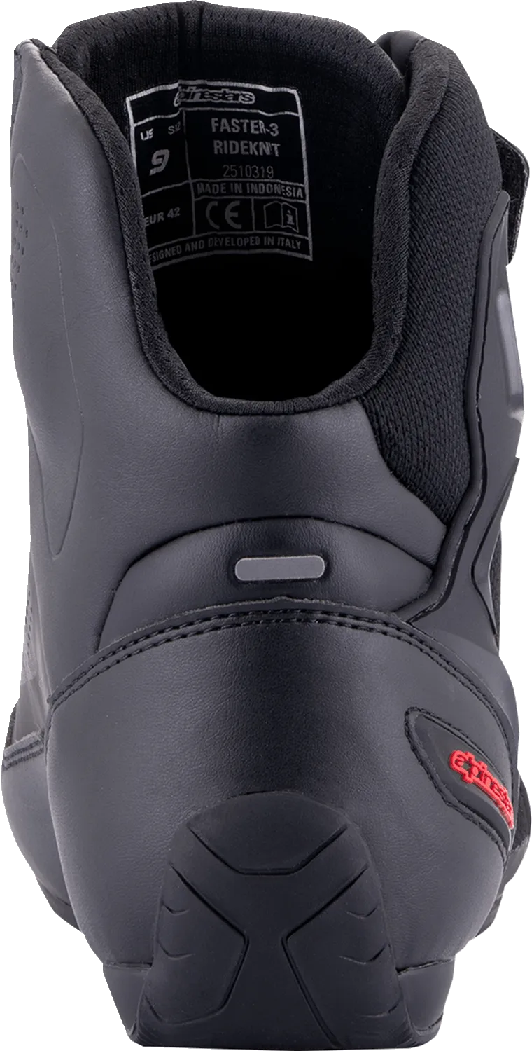 ALPINESTARS Faster-3 Rideknit Riding Shoes - Black/Gray/Red - US 8.5 2510319-1993-85