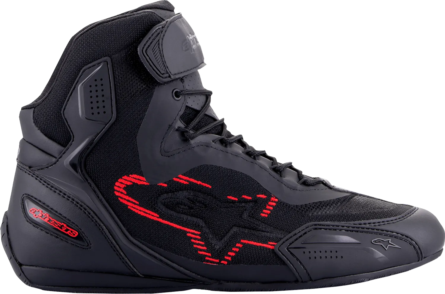 ALPINESTARS Faster-3 Rideknit Riding Shoes - Black/Gray/Red - US 8.5 2510319-1993-85