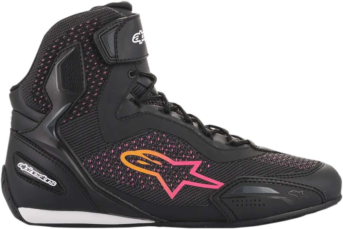 ALPINESTARS Stella Faster-3 Rideknit Shoes - Black/Yellow/Pink - US 6 251052014396