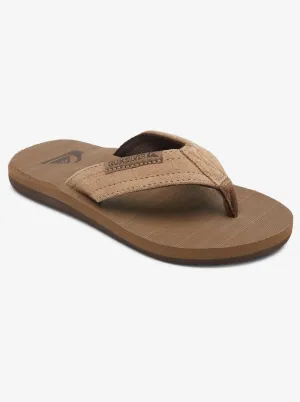 Boys 8-16 Carving Suede Sandals - Tan
