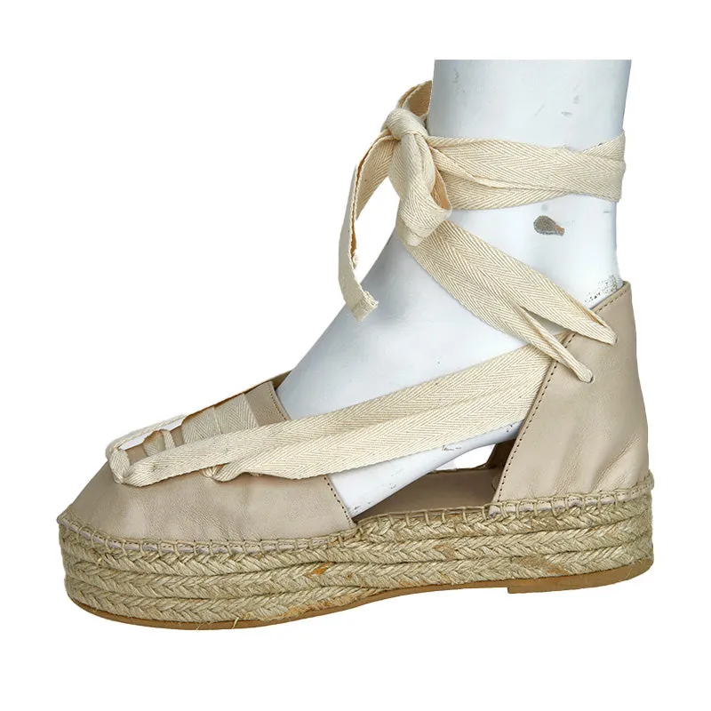 Calvina Midi Espadrille - Porcelain - Sample Size 37