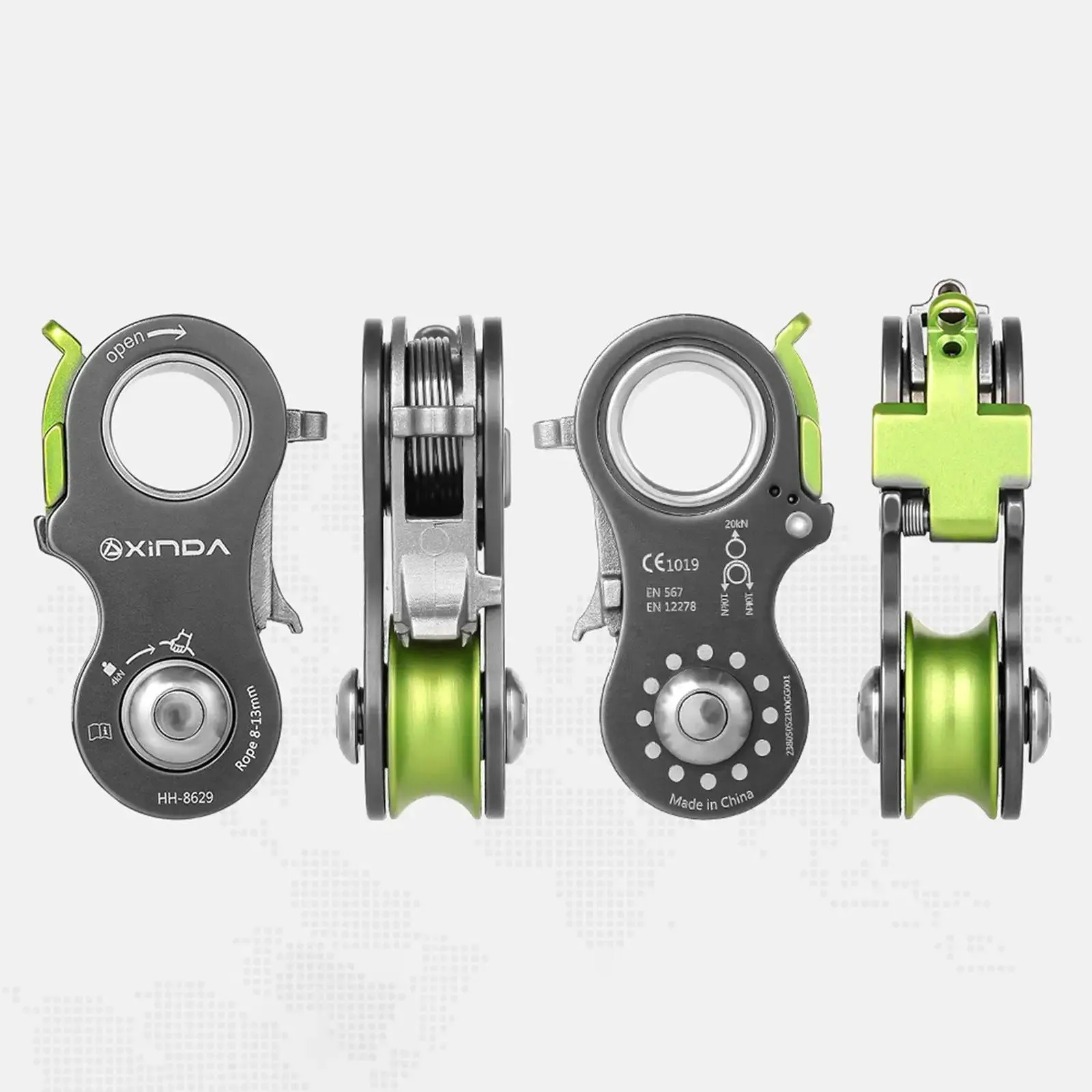 Climbing Pulley Rock Rope Pulley Heavy Duty Equipment Easy to Install Lifting Pulling Device Pulley for Outdoor Hiking