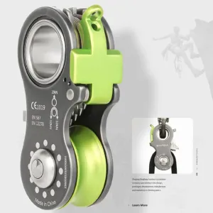 Climbing Pulley Rock Rope Pulley Heavy Duty Equipment Easy to Install Lifting Pulling Device Pulley for Outdoor Hiking