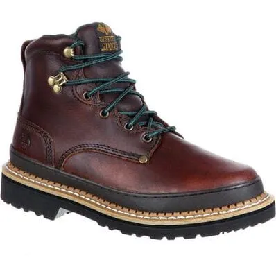 Georgia Boot Men's Brown Giant Lace-Up Mahogany Work Boots G6274