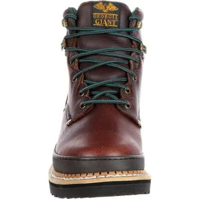 Georgia Boot Men's Brown Giant Lace-Up Mahogany Work Boots G6274