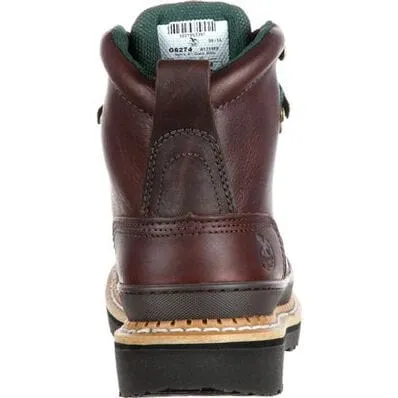 Georgia Boot Men's Brown Giant Lace-Up Mahogany Work Boots G6274