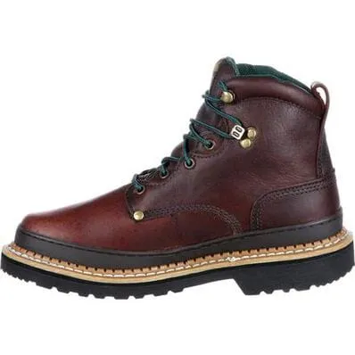 Georgia Boot Men's Brown Giant Lace-Up Mahogany Work Boots G6274