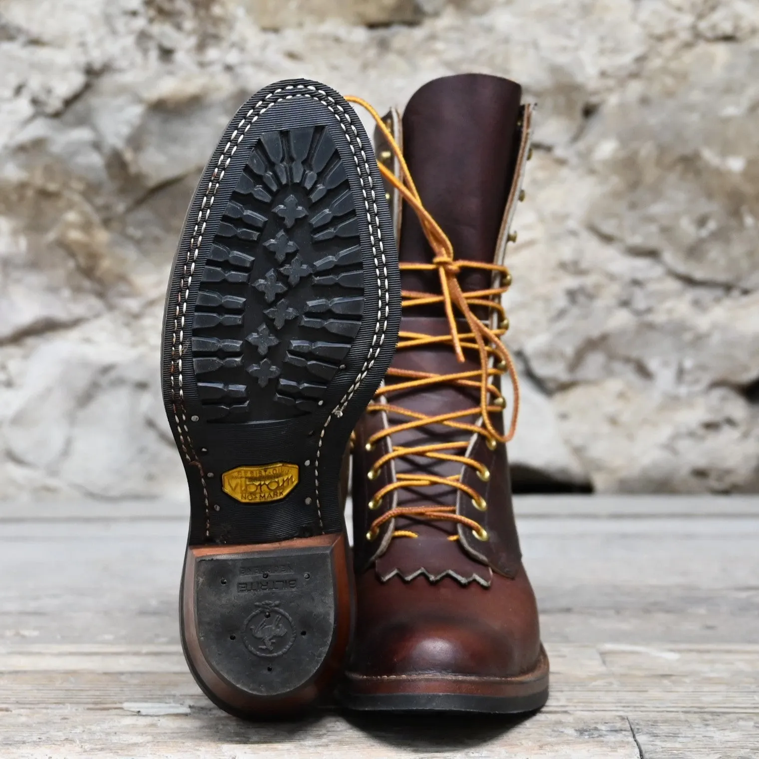 Hathorn Men's 10" Leather Ranch Packer Boot W/Mini Vibe Sole