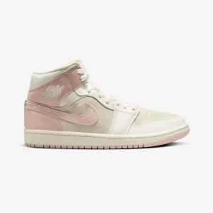 JORDAN | WMN'S AIR JORDAN 1 MID SE { COCONUT MILK/LEGEND PINK-SAIL