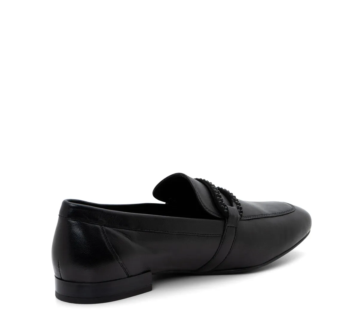 Lynda Rhinestone Buckle Loafer - Black 01