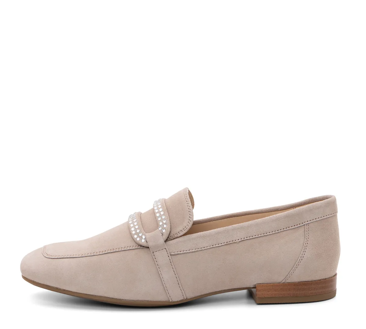 Lynda Rhinestone Buckle Loafer - Sand 08