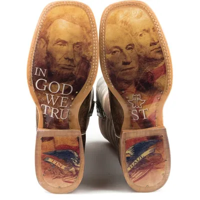 Men's Tin Haul Land Of The Free 11" Cowboy Boots by Tin Haul 14-020-0007-0386