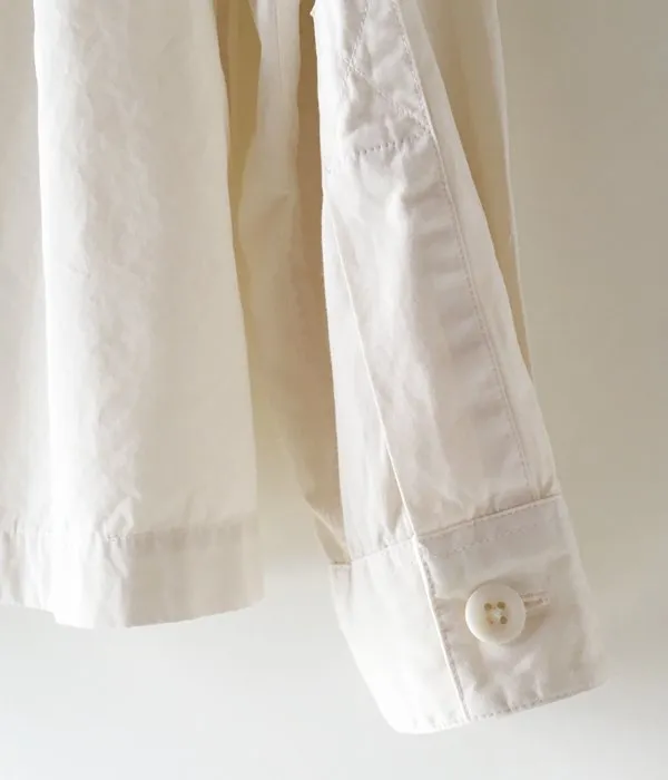 MHL./GARMENT DYE TOUGH COTTON POPLIN SHIRTS (WHITE)