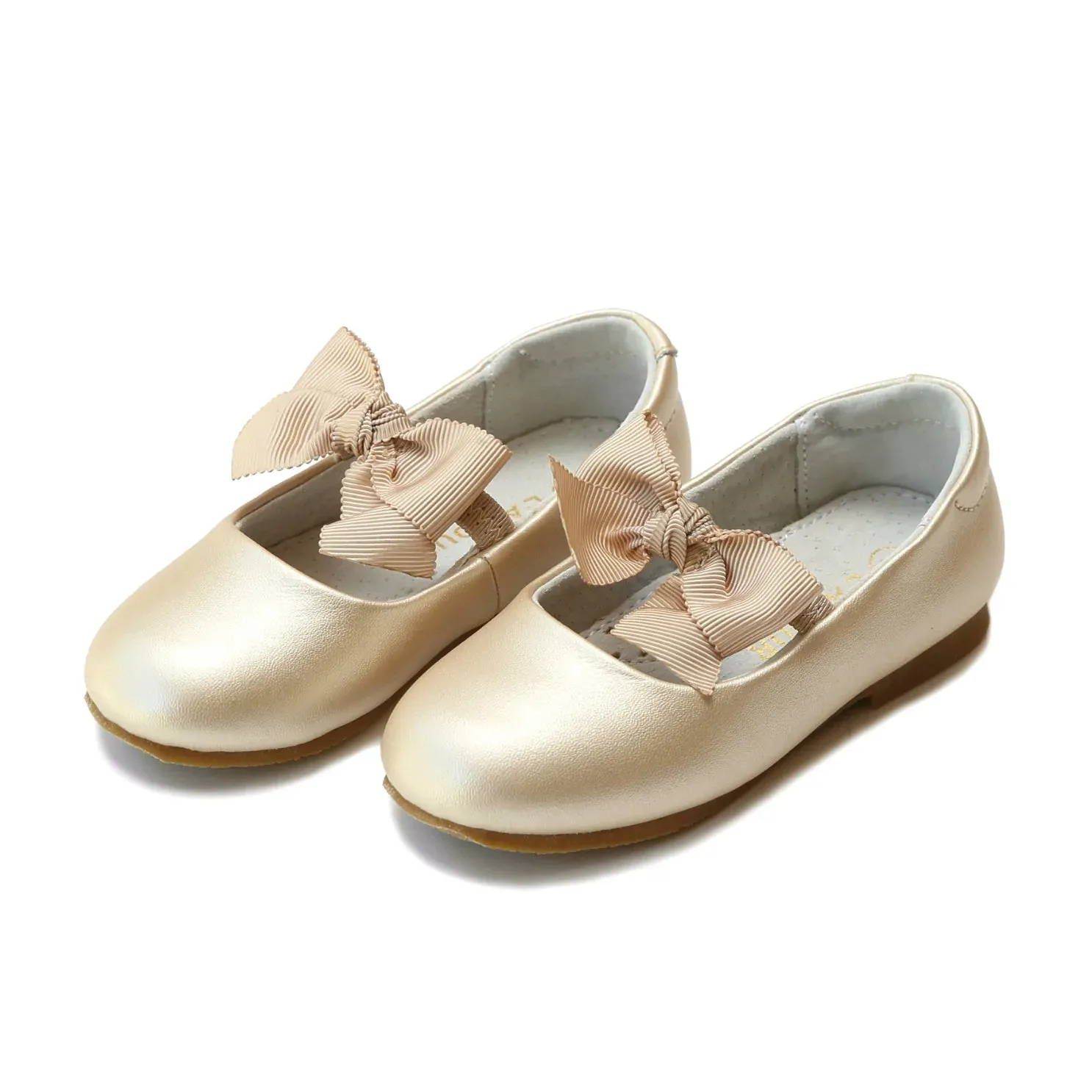 Pauline Bow Leather Flat