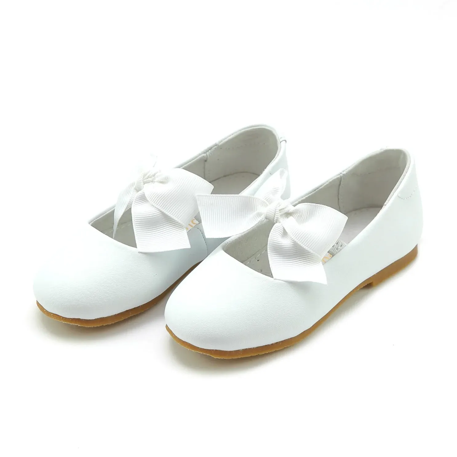 Pauline Bow Leather Flat