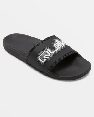 Rivi Wordmark Slide II Sandals - Black 1