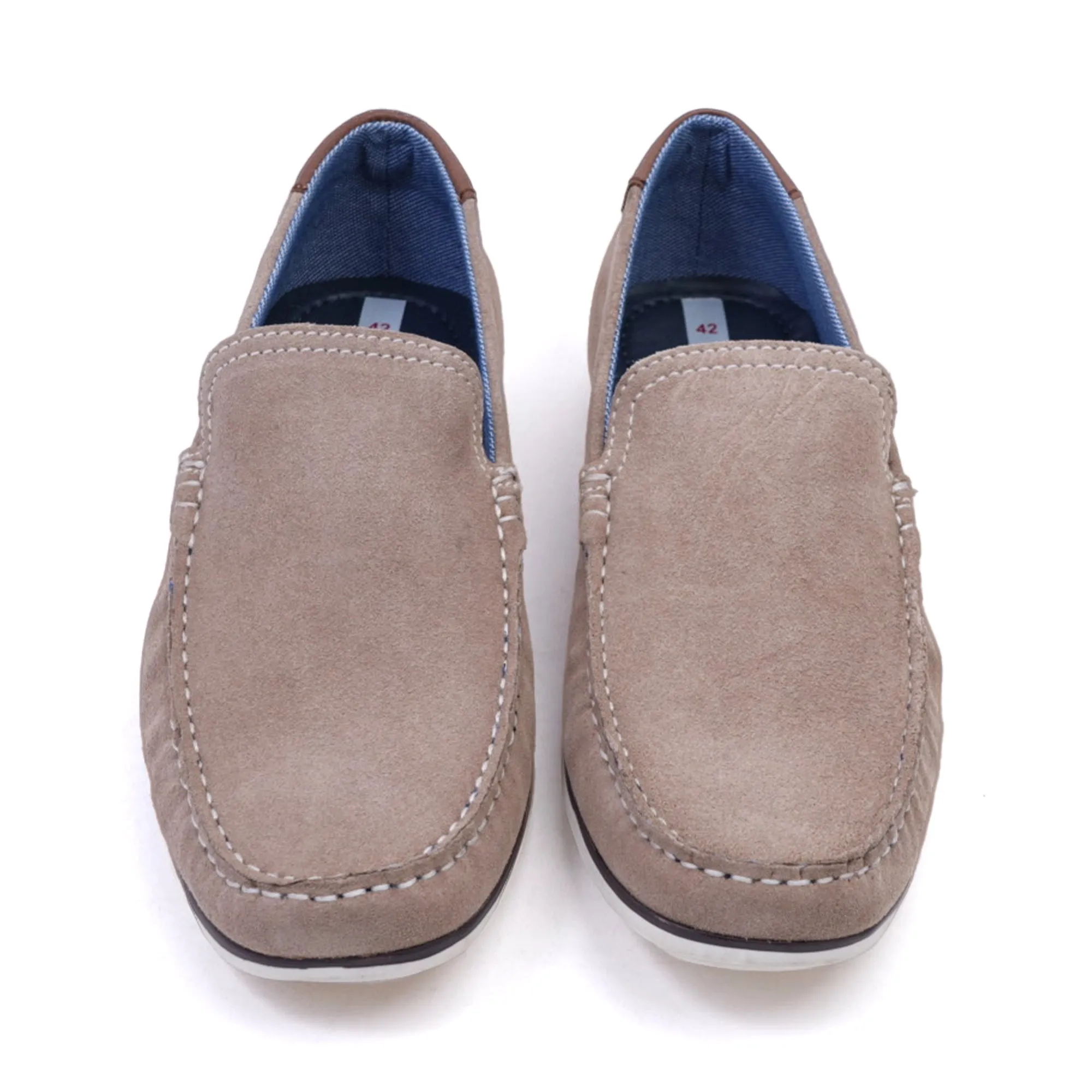 S.Oliver Men's Suede Loafers with Leather Trim Sand