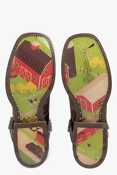 Tin Haul Furrilicious Farm and Ranch Sole Woman Boots Style 14-021-0007-1446