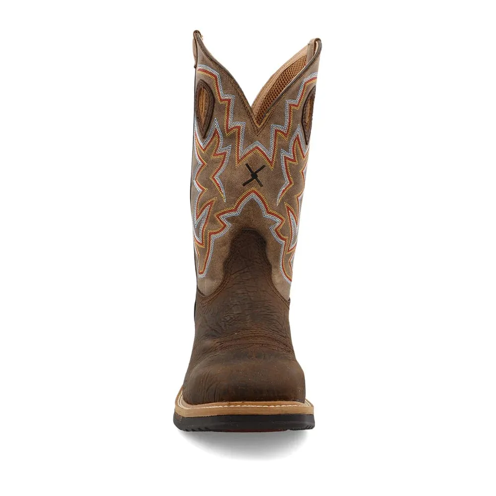 Twisted X Men's Taupe Brown & Bomber Western Work Boots MLCA001