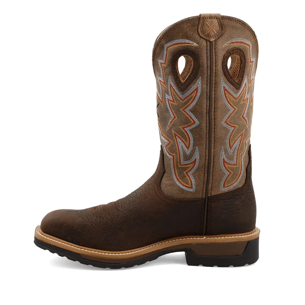 Twisted X Men's Taupe Brown & Bomber Western Work Boots MLCA001