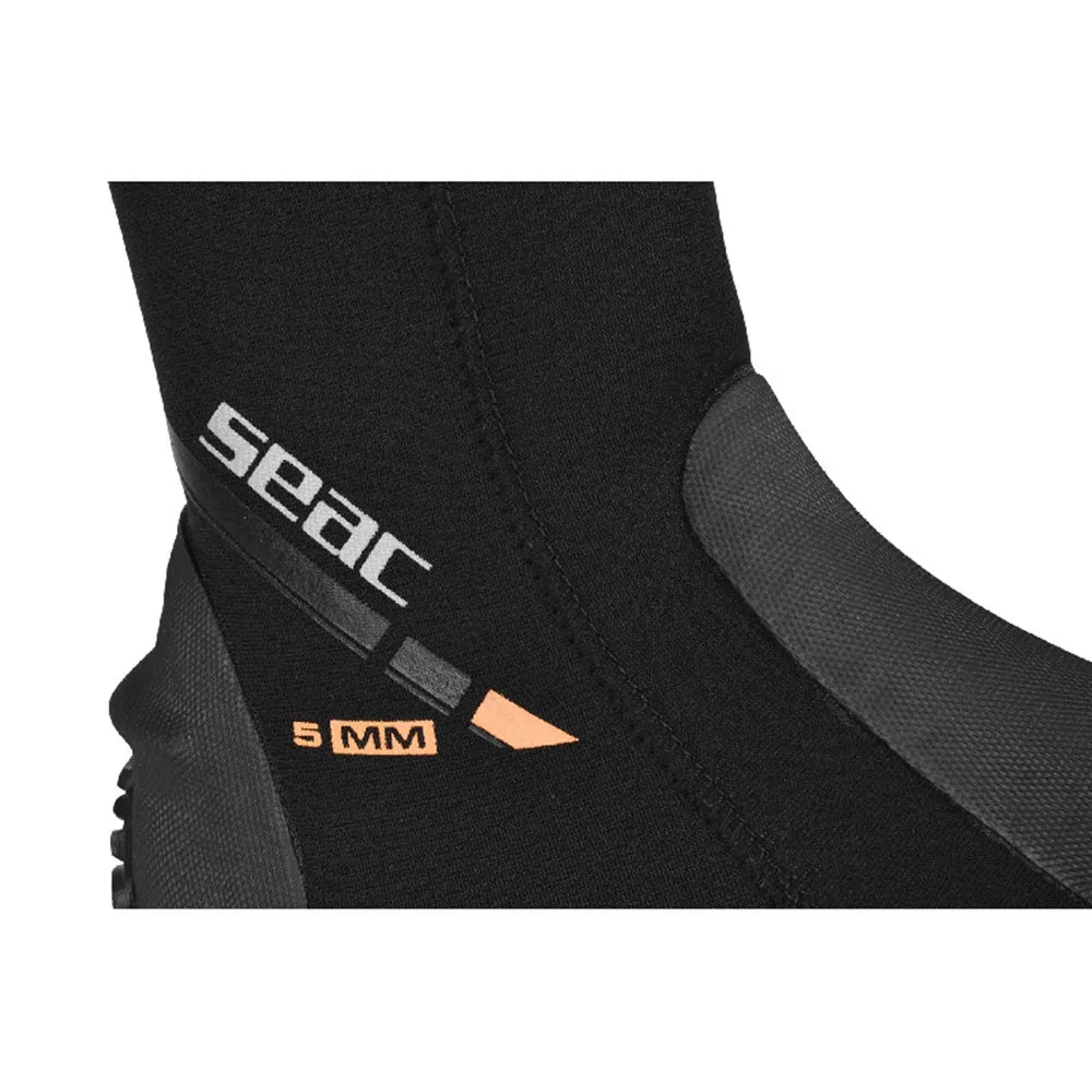 Used Seac Basic HD with Side Zipper and Semi-Rigid Sole, 5 mm Neoprene Boots