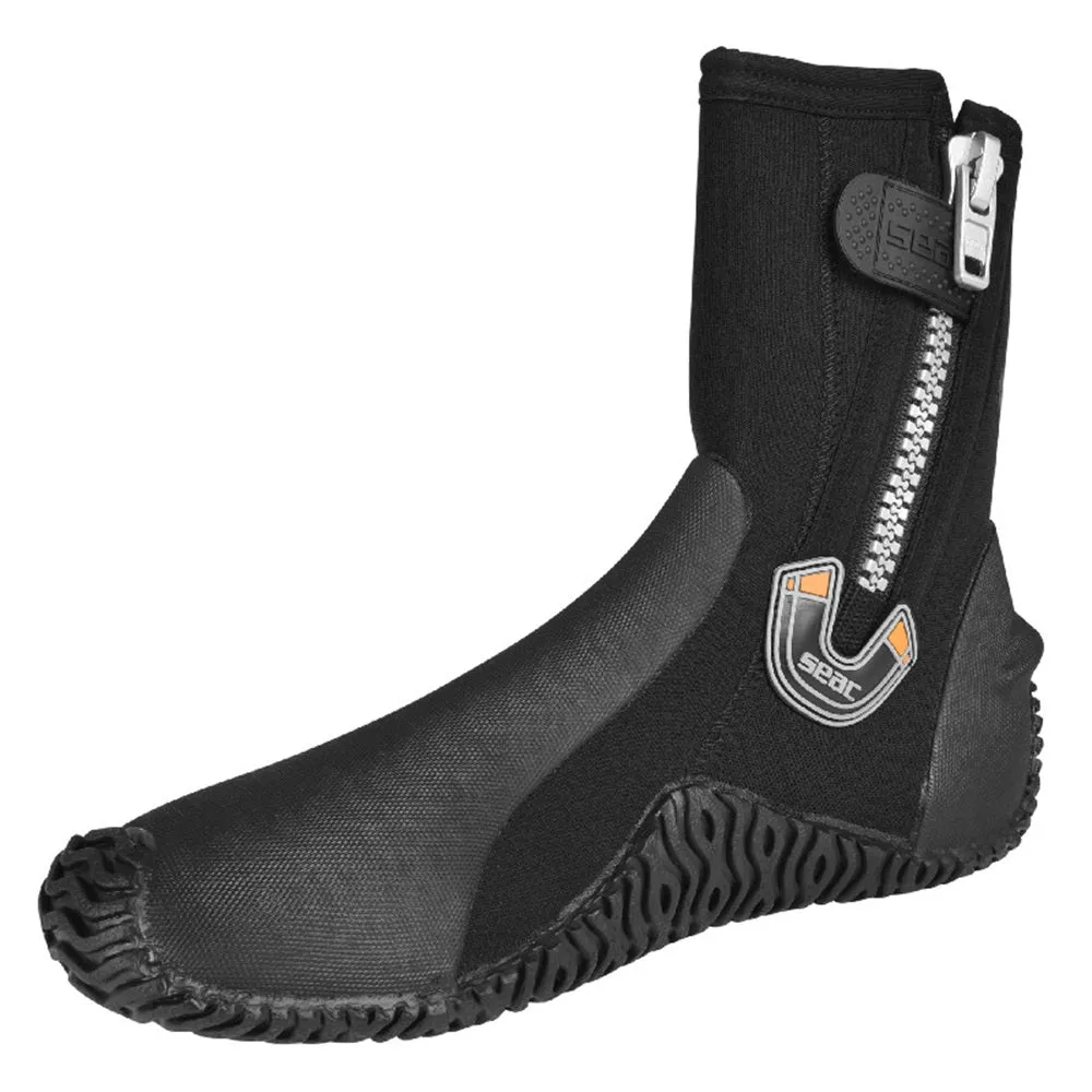 Used Seac Basic HD with Side Zipper and Semi-Rigid Sole, 5 mm Neoprene Boots