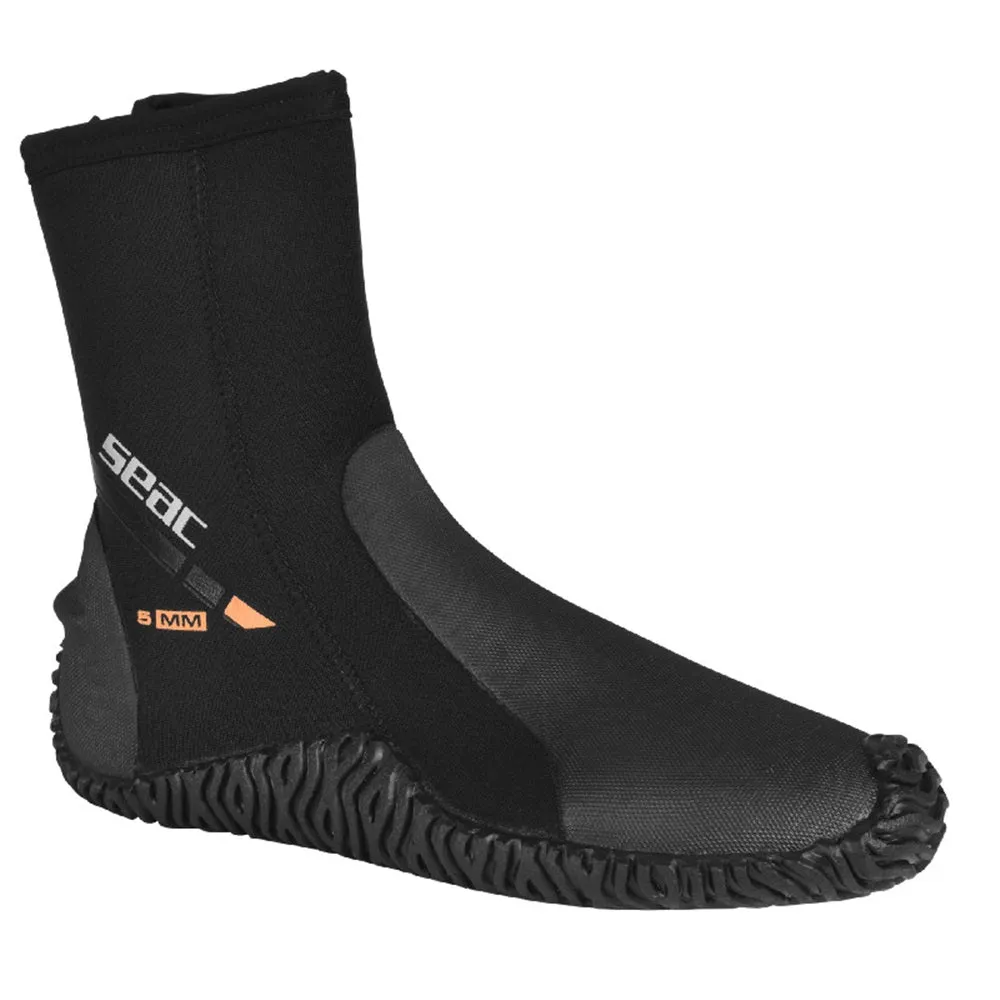 Used Seac Basic HD with Side Zipper and Semi-Rigid Sole, 5 mm Neoprene Boots