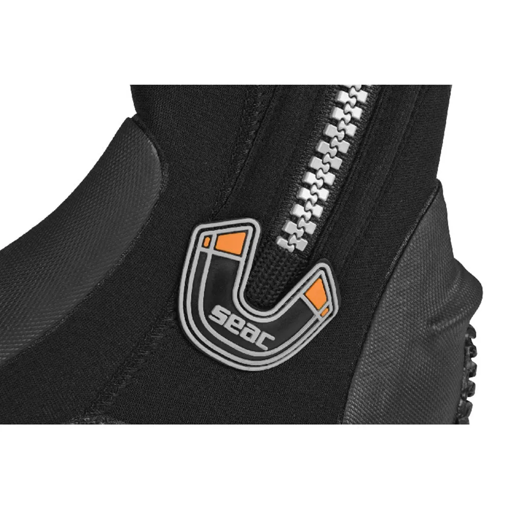 Used Seac Basic HD with Side Zipper and Semi-Rigid Sole, 5 mm Neoprene Boots