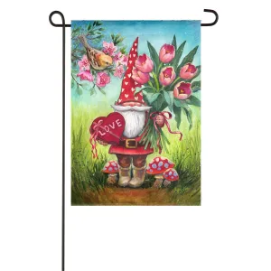 VALENTINE'S GNOME Garden Flag