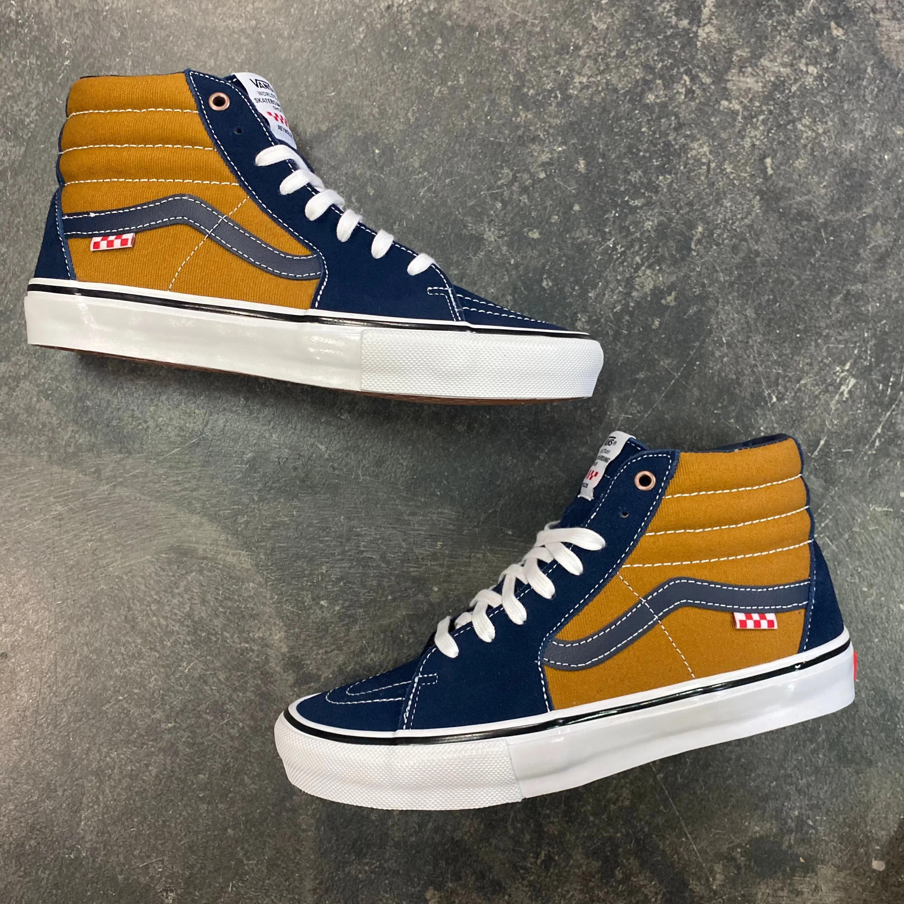 Vans Skate Sk8-Hi Reynolds Navy/Golden Brown SALE