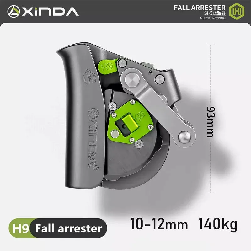 Xinda Fall Arrester Device Rock Climbing High-Altitude Operation Speed Descent Anti Fall Protector Rope Buffer Bag